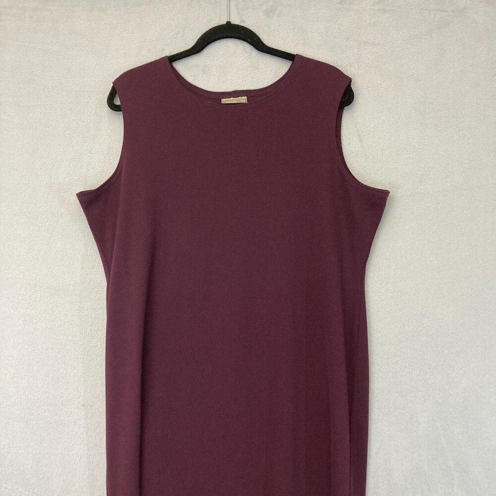 Coldwater Creek Maxi Dress & Cardigan Sweater Set PXL Burgundy Modest XL Petite - Picture 16 of 16